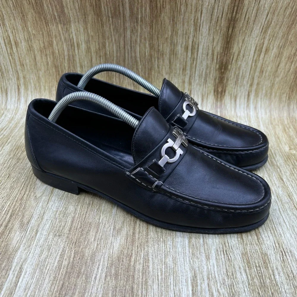 Men’s Salvatore, Ferragamo Gancini leather loafers size 9E made in Italy Salvatore Ferragamo | Shoes | Mens Salvatore Ferragamo  main image 2